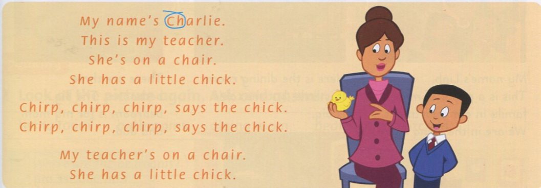 He is charlie. Lesson four Phonics. My name is Charlie this is my teacher. Стих my name is Charlie this is my teacher. My name is Charlie.