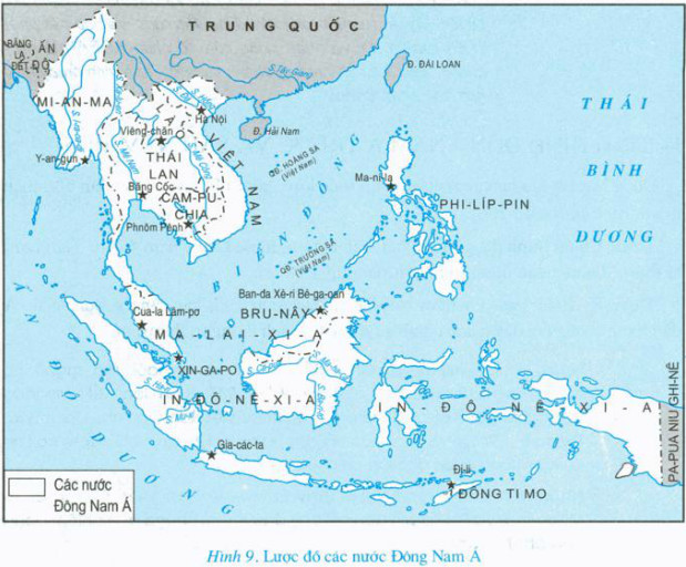 Cách vẽ bản đồ Đông Nam Á