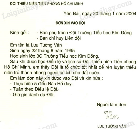 Soạn Bài Đơn Xin Vào Đội Trang 10 Sgk Tiếng Việt 3 Tập 1 | Sgk Tiếng Việt 3