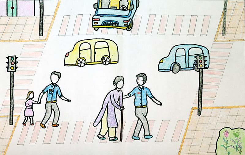 Những bức tranh vẽ tranh an toàn giao thông lớp 7 đẹp nhất mọi thời đại