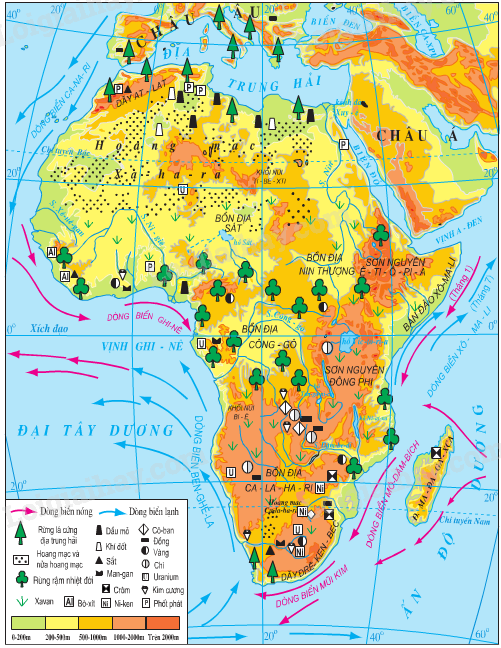 Bộ sưu tập bản đồ địa lý châu Phi đẹp nhất