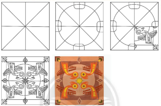 Cách trang trí thảm vuông - trang 56 - SGK Mĩ thuật 6 - Chân trời sáng tạo  | Mĩ thuật lớp 6 - Chân trời sáng tạo