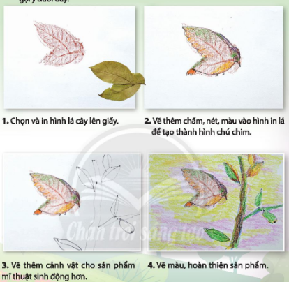 Cách tạo hình chú chim bằng cách in chà xát từ lá cây - trang 47 ...