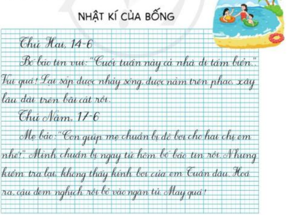 Ghi Chép Việc Hằng Ngày Trang 30 Sgk Tiếng Việt 3 Tập 1 Cánh Diều | Tiếng  Việt 3 - Cánh Diều