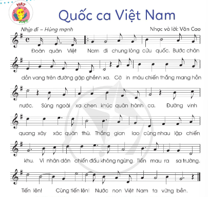 Hát: Quốc ca Việt Nam trang 11 SGK Âm nhạc - Cánh diều | SGK Âm ...