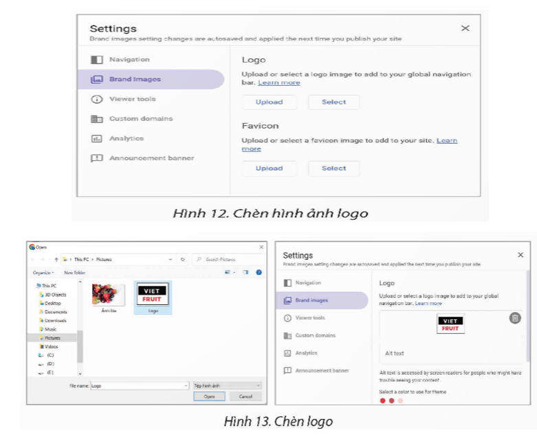 Yêu cầu: Thiết kế một trang web với chủ đề bán hàng, thông tin mặt hàng là các loại trái cây đặc sản vùng miền của Việt Nam (Hình 1). Trang thiết kế gồm các yêu cầu như sau: Tiêu đề chính của trang: “TRÁI CÂY VIỆT NIỀM TỰ HÀO ĐẤT NƯỚC”. Chèn logo, đặt tên trang web: “VietFruit”. Chèn hình ảnh bìa: Tải hình ảnh liên quan đến chủ đề từ các trang chia sẻ hình ảnh miễn phí trên Internet. (ảnh 3)