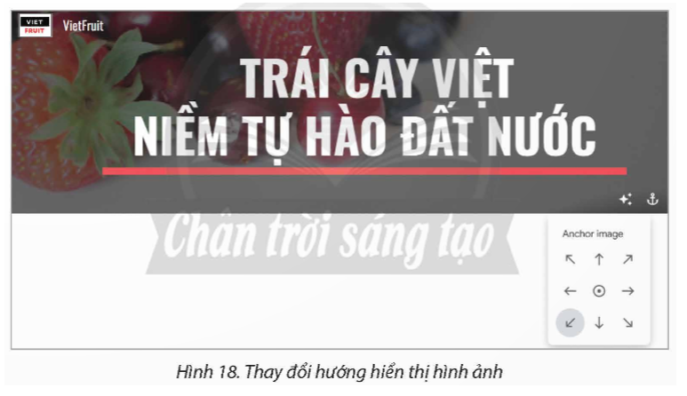 Yêu cầu: Thiết kế một trang web với chủ đề bán hàng, thông tin mặt hàng là các loại trái cây đặc sản vùng miền của Việt Nam (Hình 1). Trang thiết kế gồm các yêu cầu như sau: Tiêu đề chính của trang: “TRÁI CÂY VIỆT NIỀM TỰ HÀO ĐẤT NƯỚC”. Chèn logo, đặt tên trang web: “VietFruit”. Chèn hình ảnh bìa: Tải hình ảnh liên quan đến chủ đề từ các trang chia sẻ hình ảnh miễn phí trên Internet. (ảnh 8)