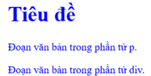 Giả sử mẫu định dạng CSS có định dạng sau