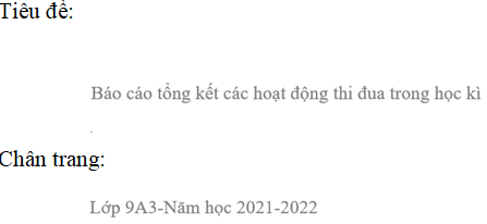 Em hãy tạo nội dung tiêu đề dấu trang chân trang tương tự như ví dụ trong Hình 4