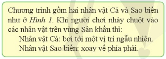 Tin học lớp 4 Cánh diều Bài 5. Tạo chương trình có nhân vật chuyển động