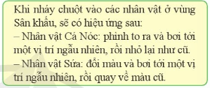 Tin học lớp 4 Cánh diều Bài 6. Tạo chương trình có nhân vật thay đổi kích thước, màu sắc