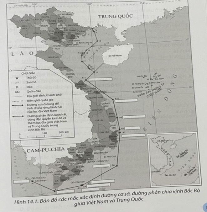 Hãy điền vào chỗ trống trên hình 14.1 trang 57 SBT Địa Lí 8
