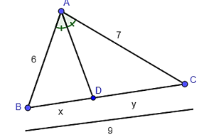 Cho hình vẽ dưới đây. Khi đó giá trị y – x là: (ảnh 1)