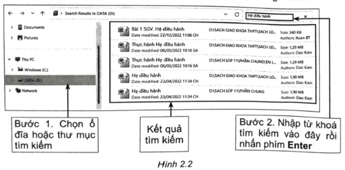 Hệ điều hành Windows có tiện ích tìm kiếm tệp theo từ khoá rất hữu ích