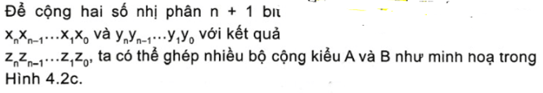 Sơ đồ cộng nêu trong sách giáo khoa chỉ dùng để cộng hai số một bit