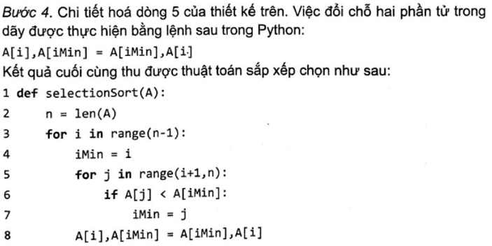 Hãy trình bày thuật toán sắp xếp chọn theo phương pháp làm mịn dần