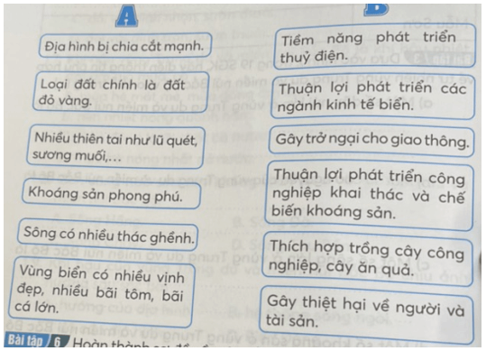 Vở bài tập Lịch Sử và Địa Lí lớp 4 Kết nối tri thức Bài 4: Thiên nhiên vùng Trung du và miền núi Bắc Bộ