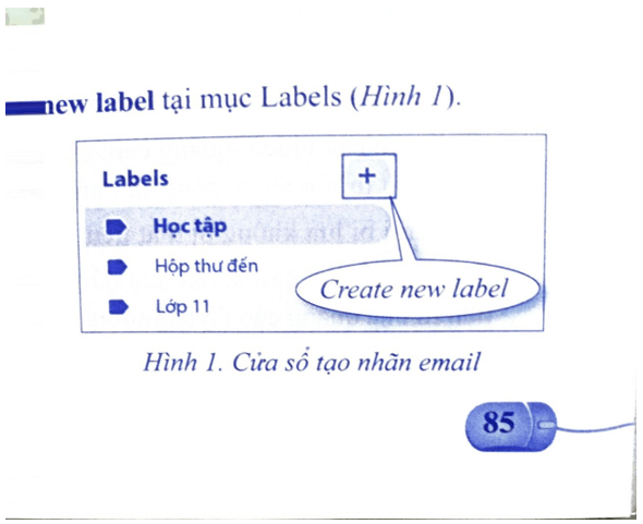 Em hãy tạo nhãn Câu lạc bộ tiếng Anh trong hộp thư Gmail