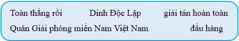 Vở bài tập Lịch Sử và Địa Lí lớp 5 Kết nối tri thức Bài 16: Chiến dịch Hồ Chí Minh năm 1975