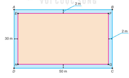 Một mảnh đất hình chữ nhật có kích thước 50 m x 30 m. Trên ...