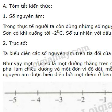 1. Khái Niệm Về Số Nguyên Âm