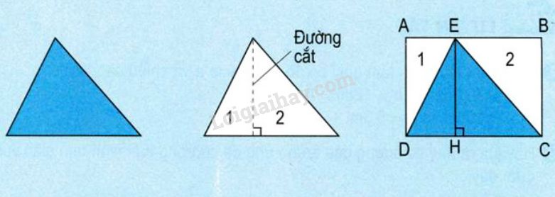 Làm thế nào để giải bài tập tính diện tích tam giác trong sách giáo khoa lớp 3?