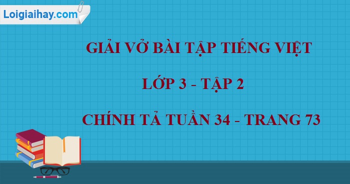 Giải vở bài tập Tiếng Việt lớp 3 tập 2 Chính tả tuần 34 trang 73