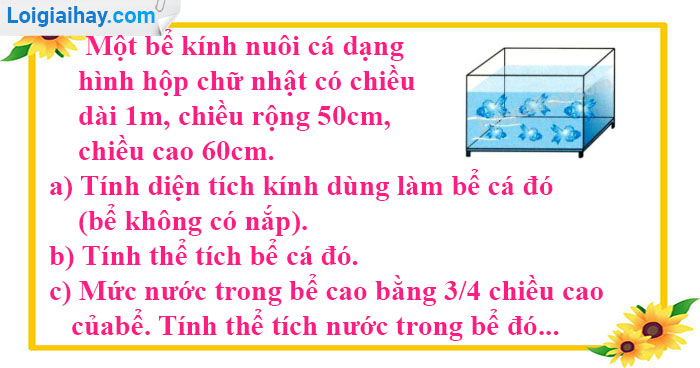 Bước 2: Giới thiệu công thức tính thể tích cho bể hình chữ nhật