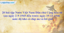 20 bài tập Nước Việt Nam Dân chủ Cộng hòa từ sau ngày 2-9-1945 đến trước ngày 19-12-1946 mức độ khó