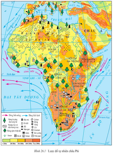 Lý thuyết thiên nhiên châu Phi Địa lí 7 | SGK Địa lí lớp 7