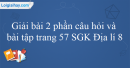 Bài 2 trang 57 - SGK Địa lí 8