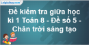 Đề thi giữa kì 1 Toán 8 - Đề số 5