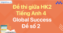 Đề thi giữa kì 2 Tiếng Anh 4 Global Success - Đề số 2
