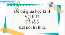 Đề thi giữa học kì 2 Vật lí 11 Kết nối tri thức - Đề số 3