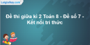 Đề thi giữa kì 2 Toán 8 - Đề số 7 - Kết nối tri thức