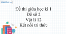 Đề thi giữa học kì 1 Vật lí 12 Kết nối tri thức - Đề số 2