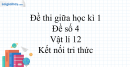 Đề thi giữa học kì 1 Vật lí 12 Kết nối tri thức - Đề số 4