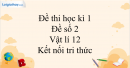 Đề thi học kì 1 Vật lí 12 Kết nối tri thức - Đề số 2