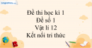 Đề thi học kì 1 Vật lí 12 Kết nối tri thức - Đề số 1