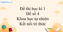 Đề thi học kì 1 KHTN 9 Kết nối tri thức - Đề số 4