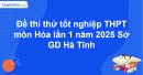 Đề thi thử THPT môn Hóa lần 1 năm 2025 Sở GD Hà Tĩnh