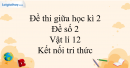 Đề thi giữa học kì 2 Vật lí 12 Kết nối tri thức - Đề số 2