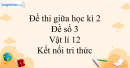 Đề thi giữa học kì 2 Vật lí 12 Kết nối tri thức - Đề số 3