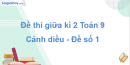 Đề thi giữa kì 2 Toán 9 Cánh diều - Đề số 1