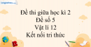 Đề thi giữa học kì 2 Vật lí 12 Kết nối tri thức - Đề số 5