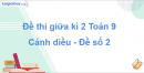 Đề thi giữa kì 2 Toán 9 Cánh diều - Đề số 2
