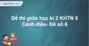 Đề thi giữa học kì 2 KHTN 8 Cánh diều - Đề số 6