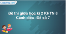 Đề thi giữa học kì 2 KHTN 8 Cánh diều - Đề số 7