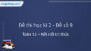 Đề thi học kì 2 Toán 11 Kết nối tri thức - Đề số 9