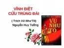 Vĩnh biệt cửu trùng đài - Nguyễn Huy Tưởng